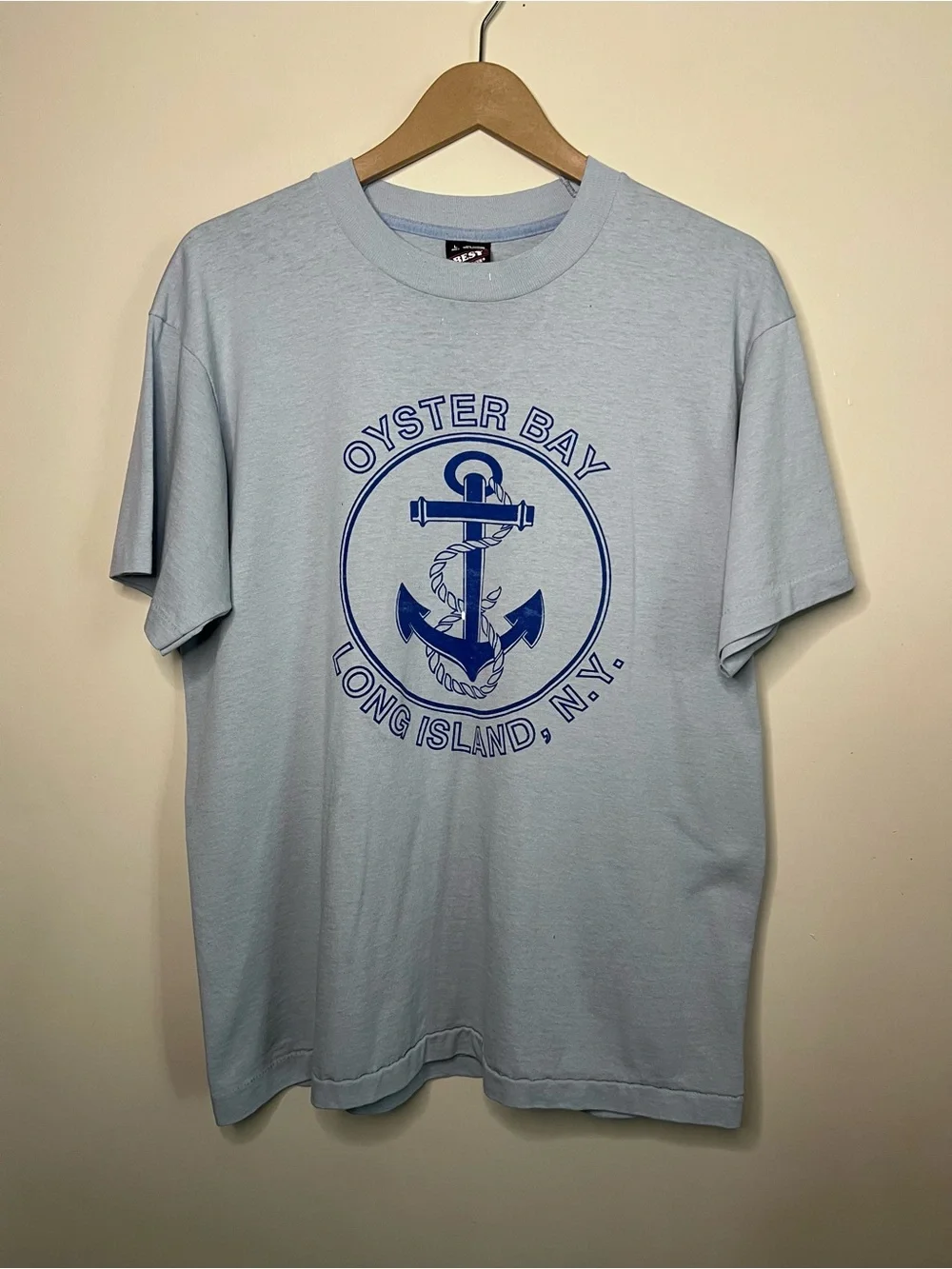 Vintage 90s Oyster Bay Long Island NY New York Single Stitch T Shirt L *FLAWS* - Picture 1 of 8